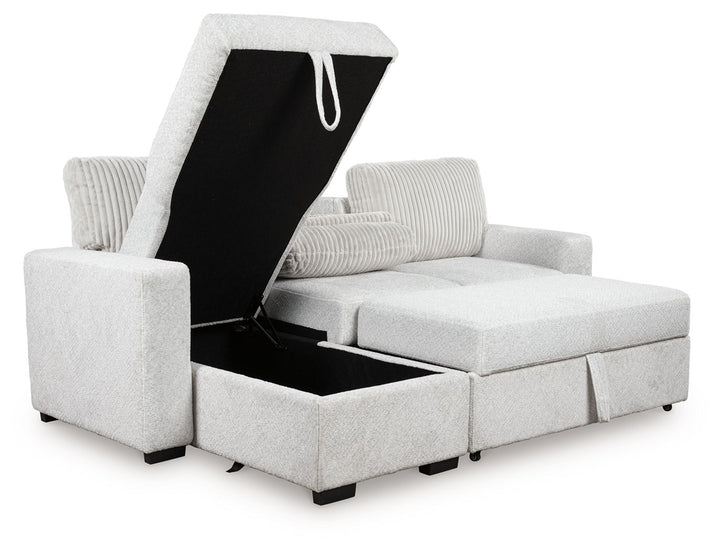 Wohlen - Alloy - 2-Piece Sectional With Pop Up Sleeper And LAF Corner Chaise