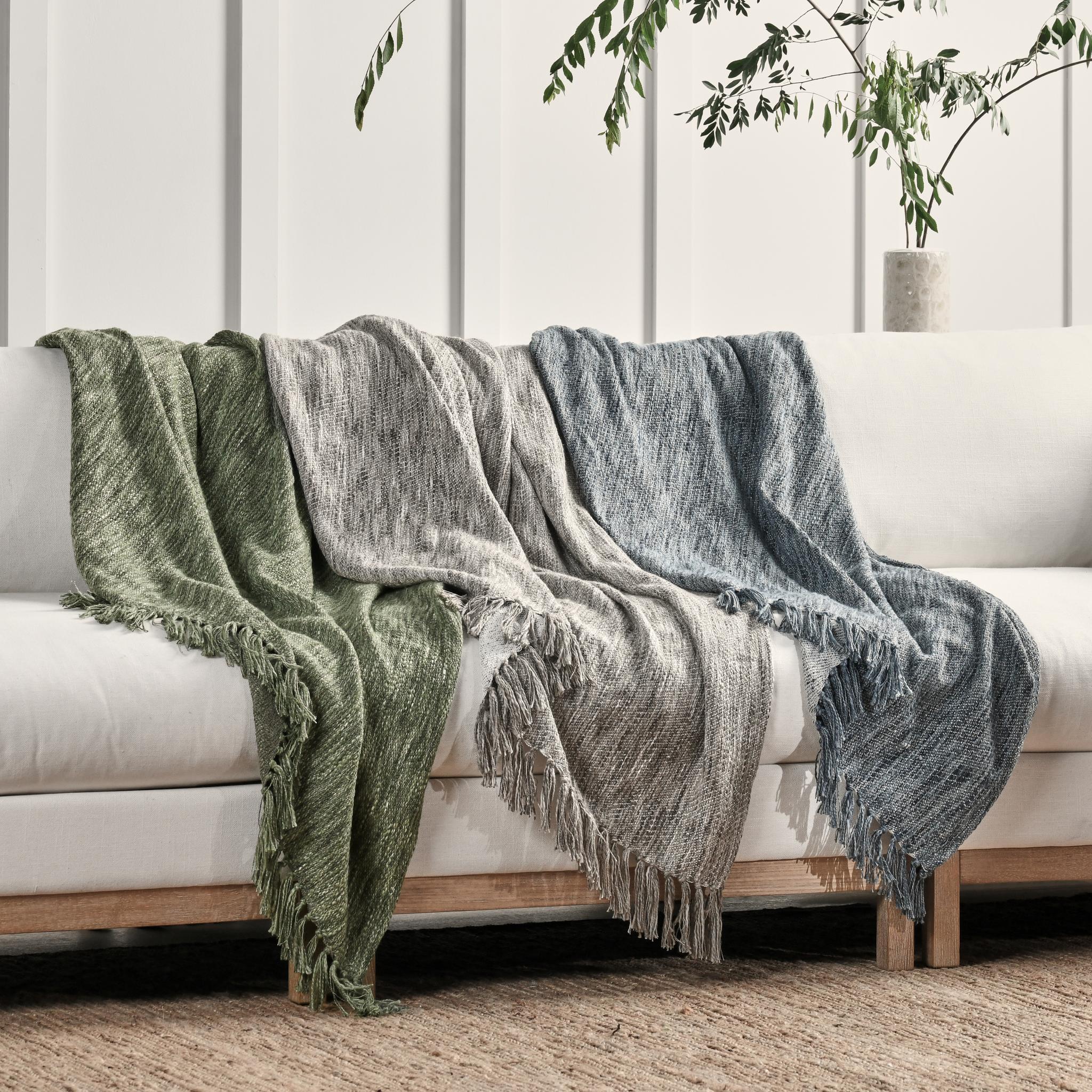 Throws - 50" x 70" TC Sharma Throw - Gray