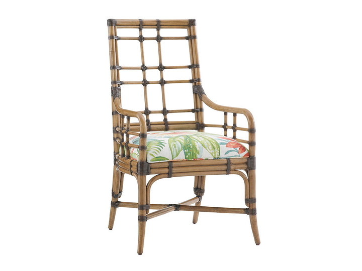 Twin Palms - Seaview Arm Chair - Light Brown / Green