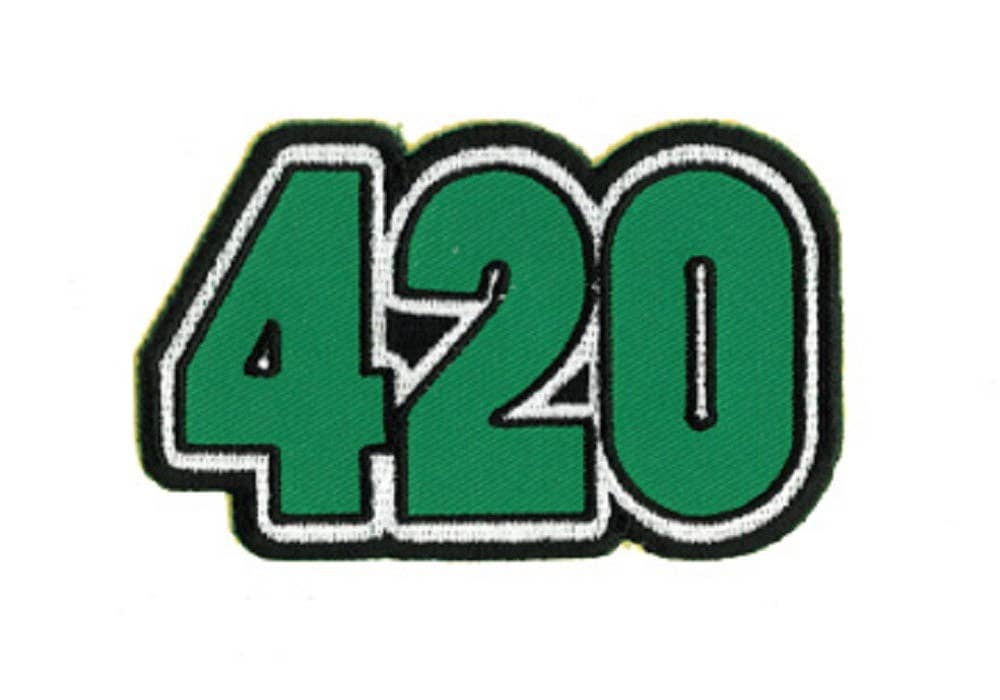 Green Number - White Border In Green " Patch – 3.5" x 2.125"