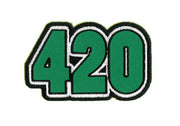Green Number - White Border In Green " Patch – 3.5" x 2.125"