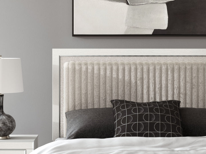 Zuraleus - Queen Upholstered Panel Bed - White