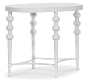 Melange - On The Bright Side Oval End Table - White