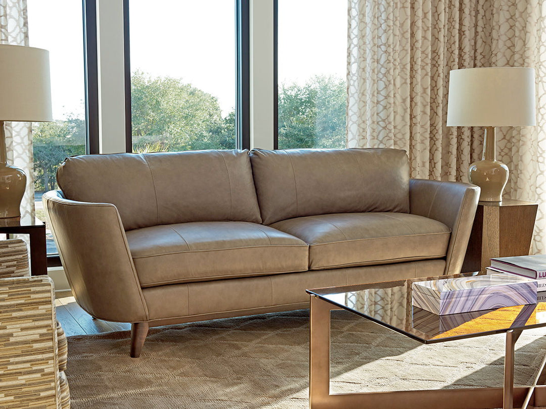 Lexington Leather - Kahn Leather Sofa - Dark Brown