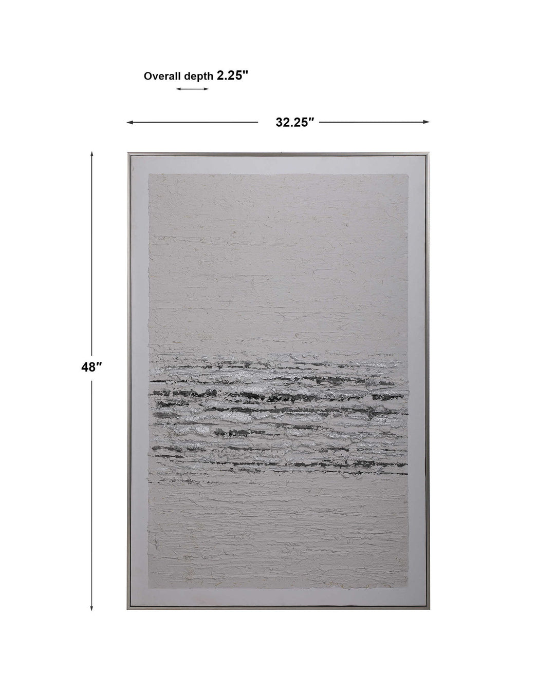 Stardust - Hand Painted Modern Art - Pearl Silver