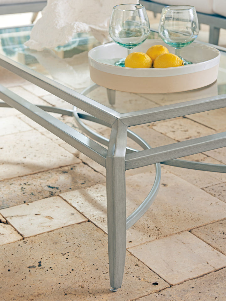 Silver Sands - Rectangular Cocktail Table - Pearl Silver