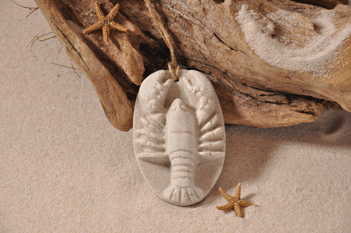 Lobster Sand Ornament: Ribbon and Glitter
