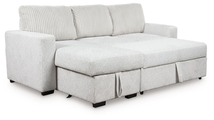 Wohlen - Alloy - 2-Piece Sectional With Pop Up Sleeper And LAF Corner Chaise