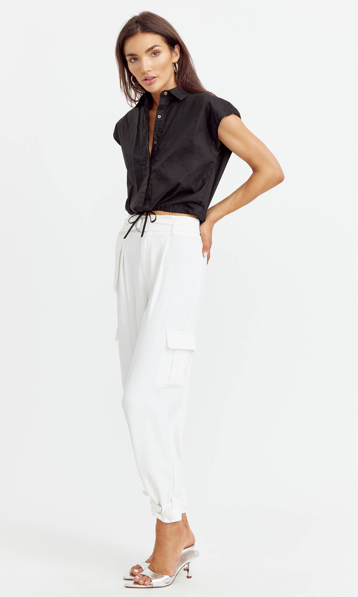 Noris Poplin Top: Small / Black