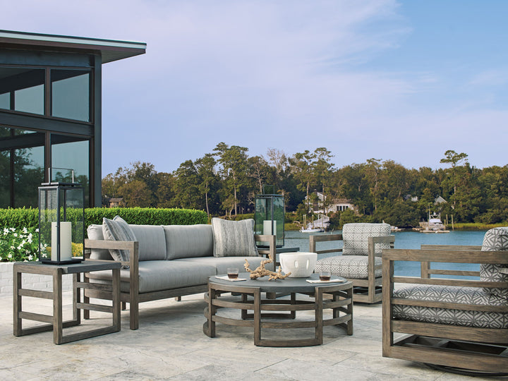La Jolla - Wood Sofa - Dark Gray