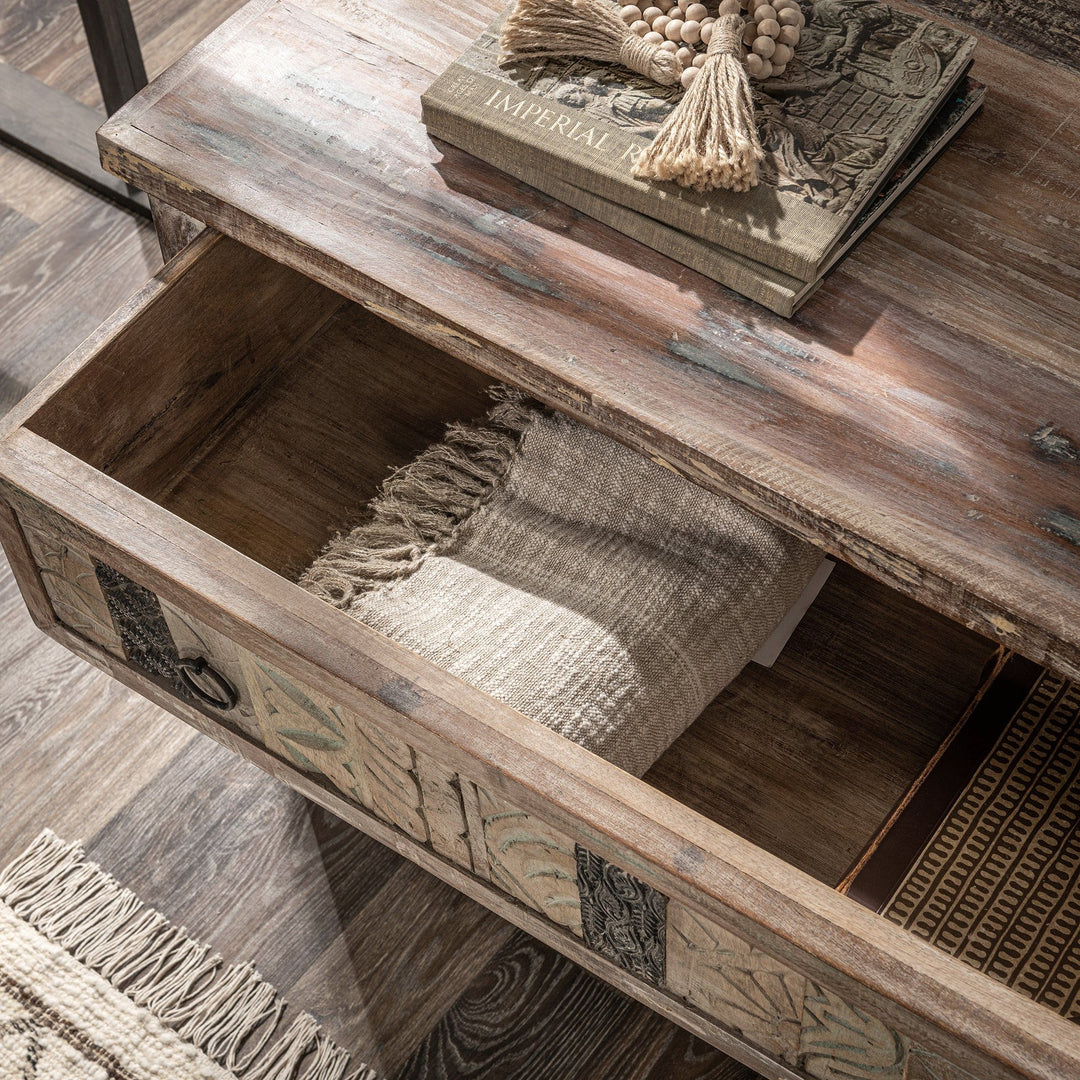 Baltim - 3 Drawer Print Block Dresser - Butterwood Blend