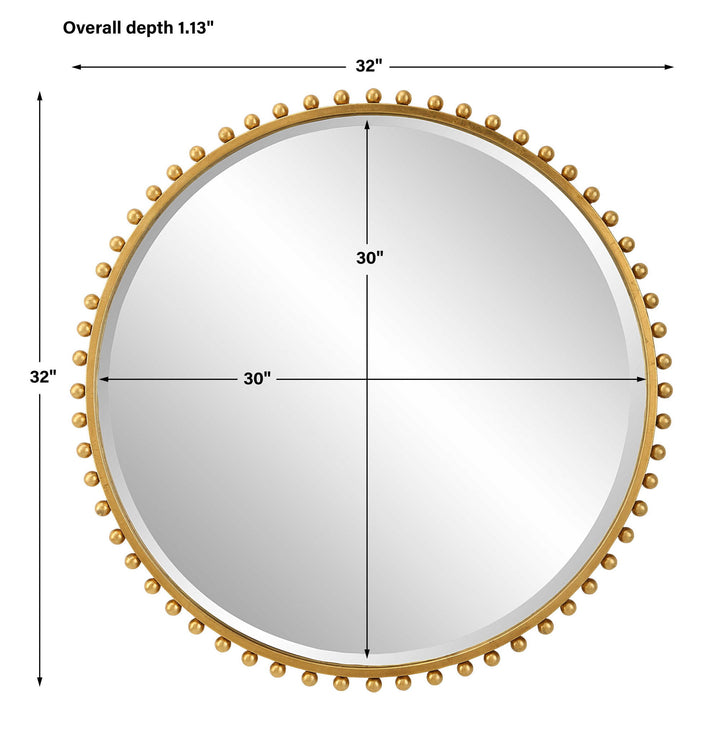 Taza - Round Mirror - Gold