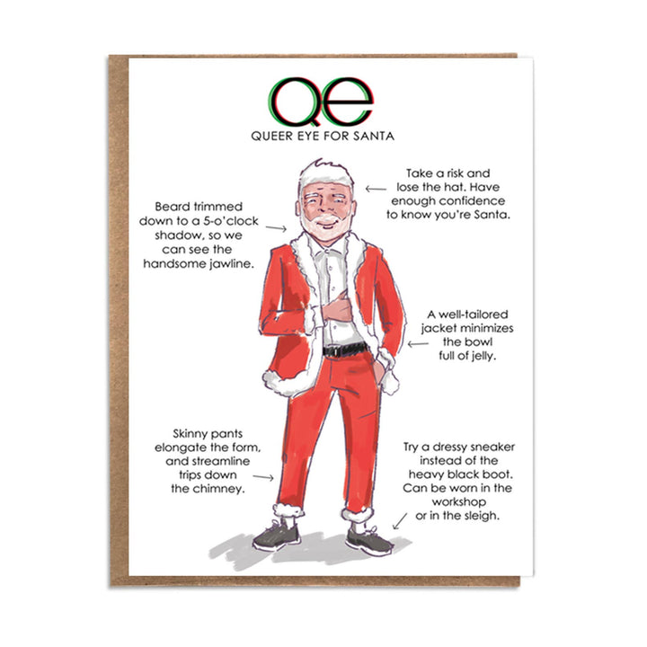 Queer Eye for Santa; Funny Christmas Card; Holiday Humor; Queer Eye Spoof; Queer Eye Satire; Holiday Fashion