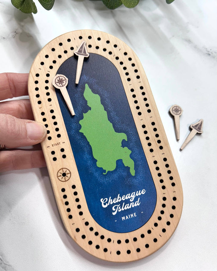 Any Island Mini Cribbage Board with Custom Pegs: Select best pegs for us