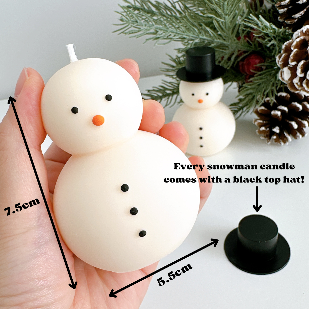 Snowman Candle | Christmas Candle: Unscented
