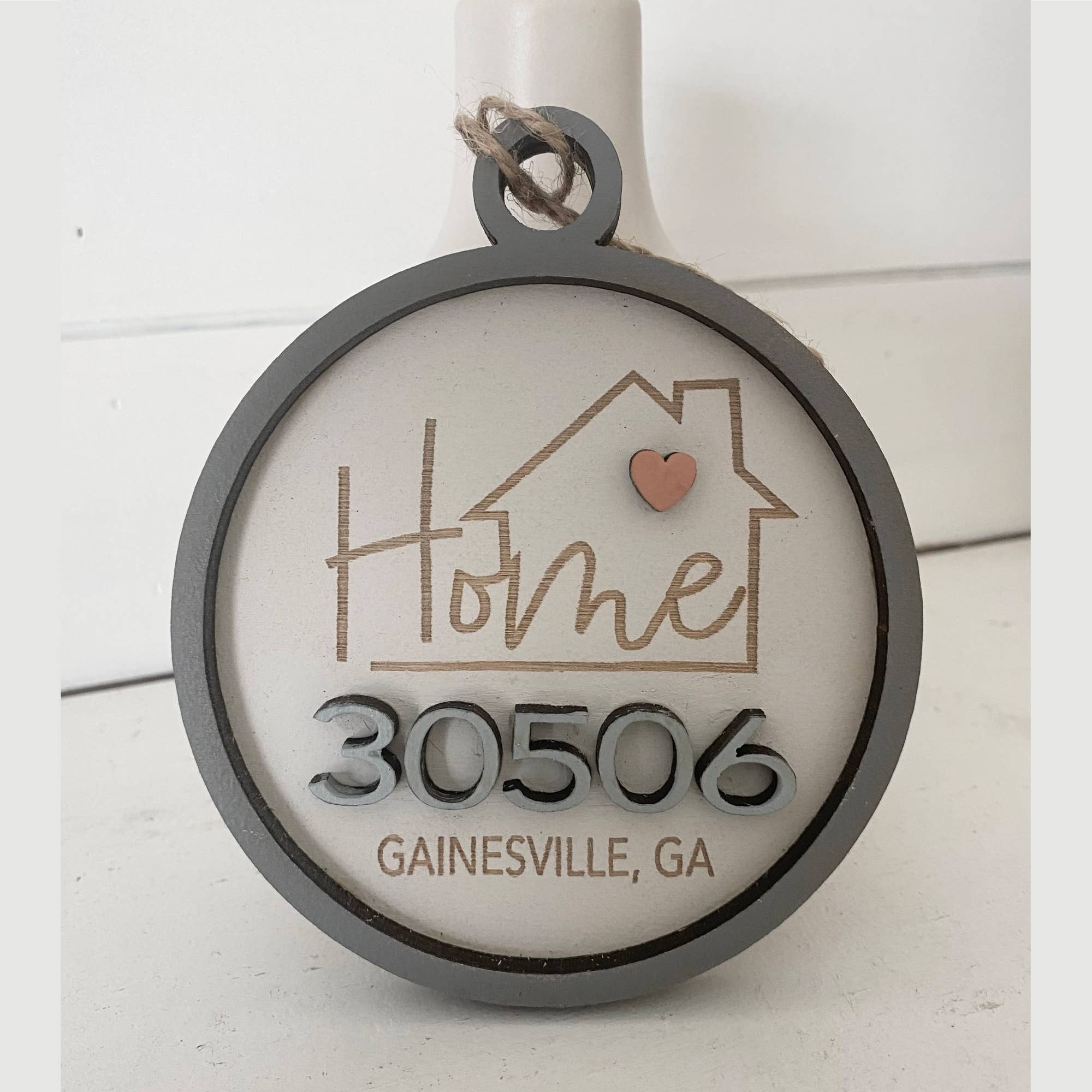 Ornament - "Any" Zip Code Home Keepsake Gift Tag: Your Store Name Engraved