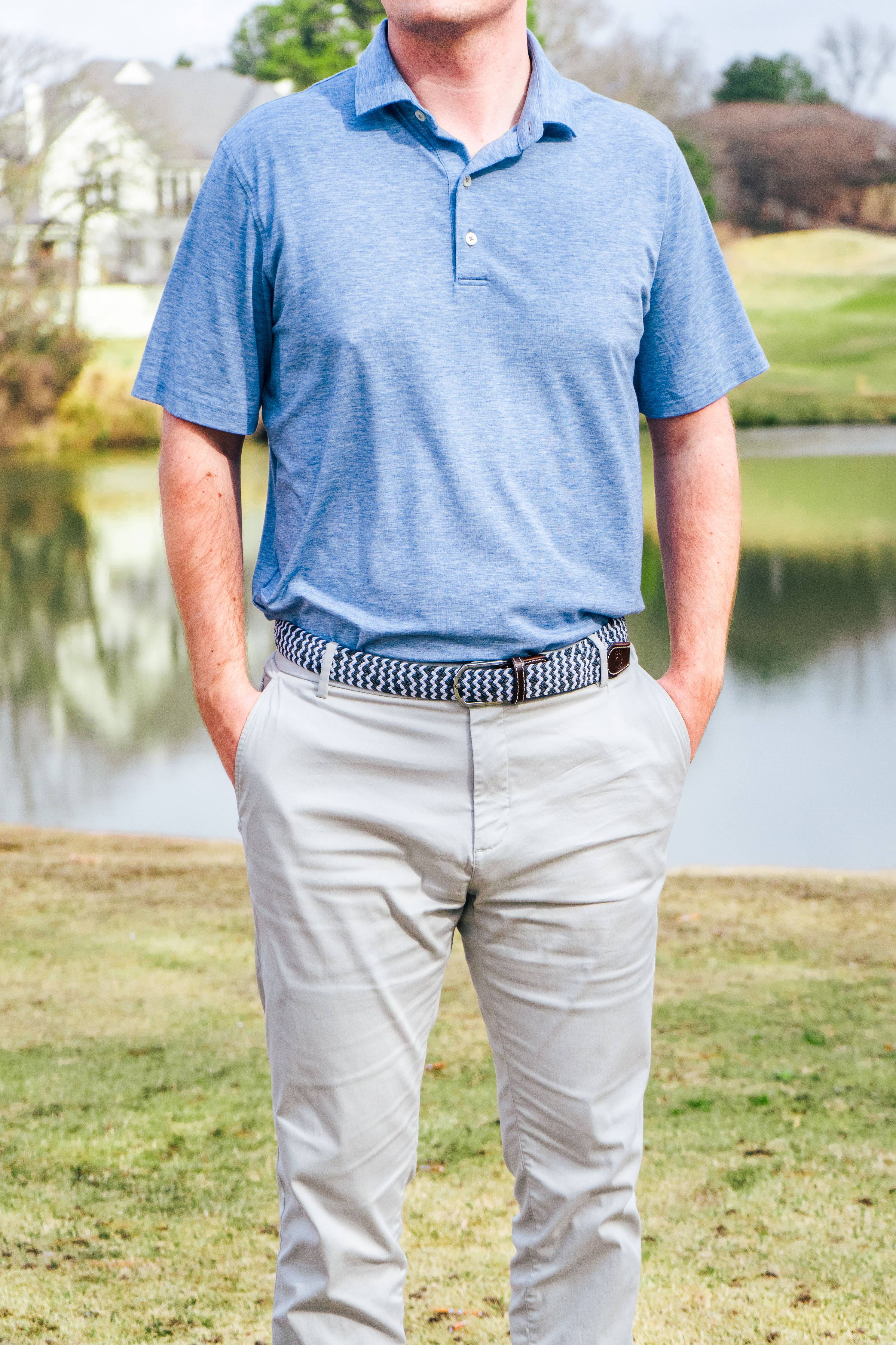 The Aspen Woven Stretch Belt: Medium