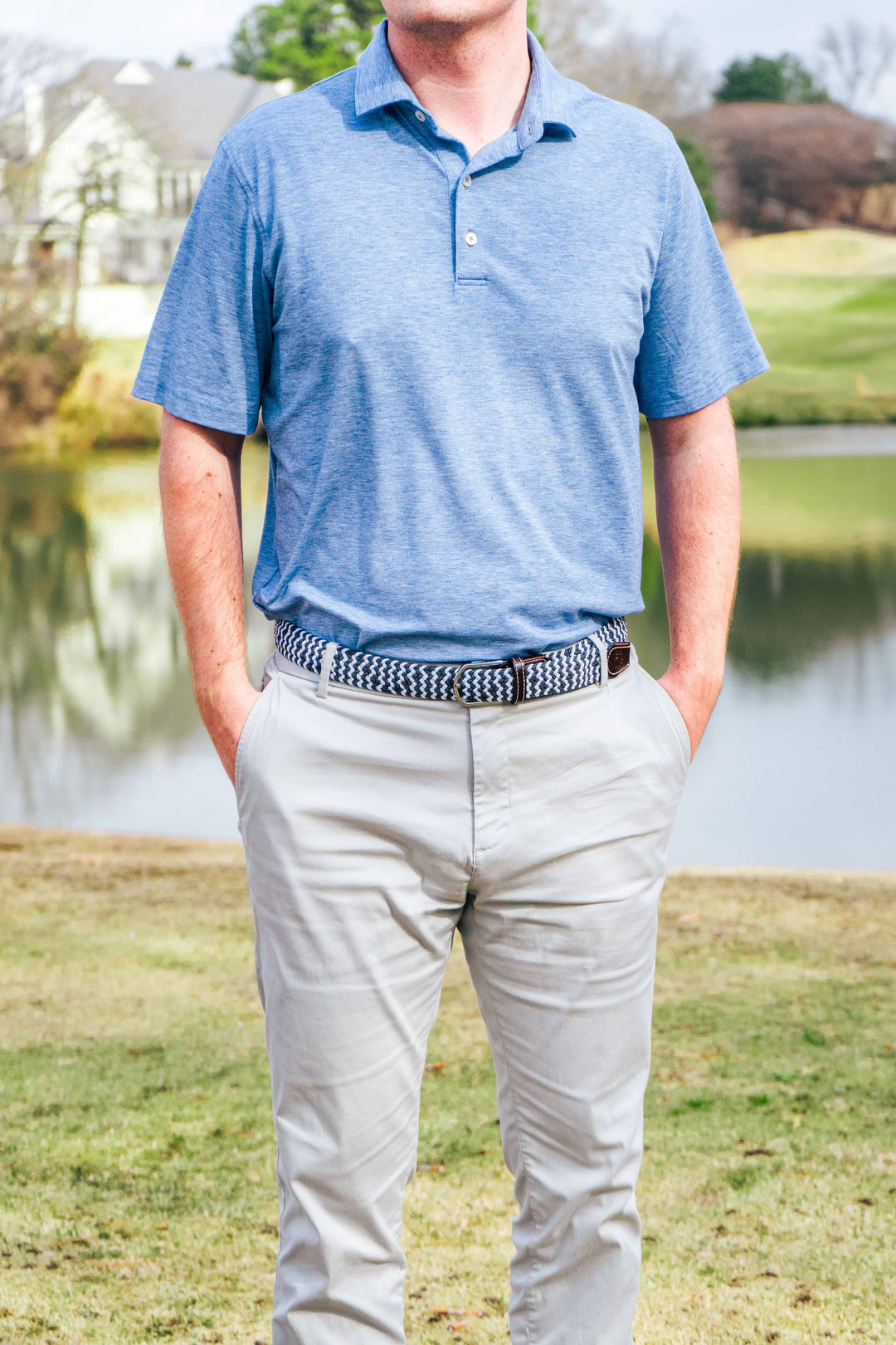 The Aspen Woven Stretch Belt: Large