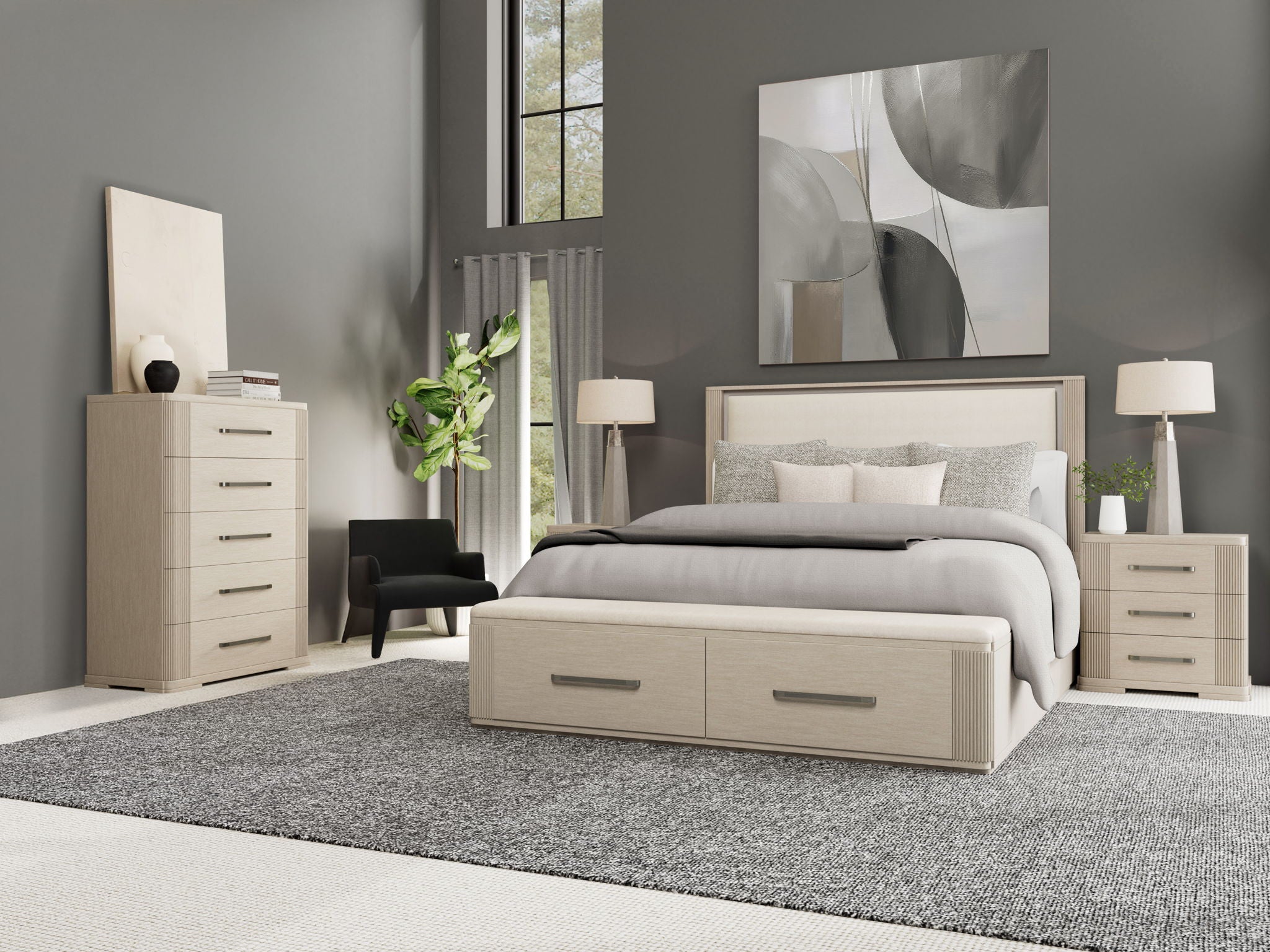 Alexis - 3-Drawer Nightstand - Latte Essence