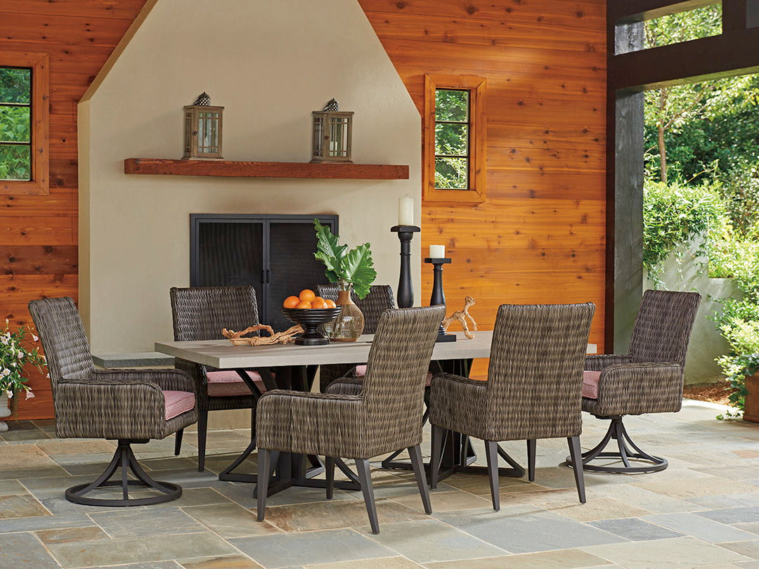 Cypress Point Ocean Terrace - Arm Dining Chair - Dark Gray