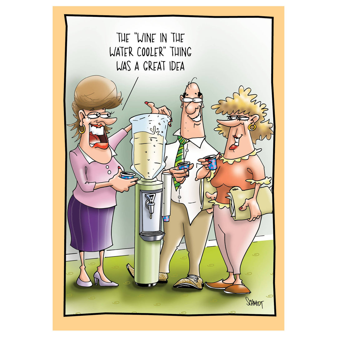 Wine in the Water Cooler | Humorous Birthday Card