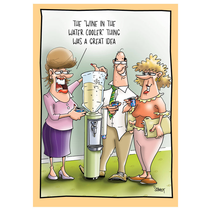 Wine in the Water Cooler | Humorous Birthday Card