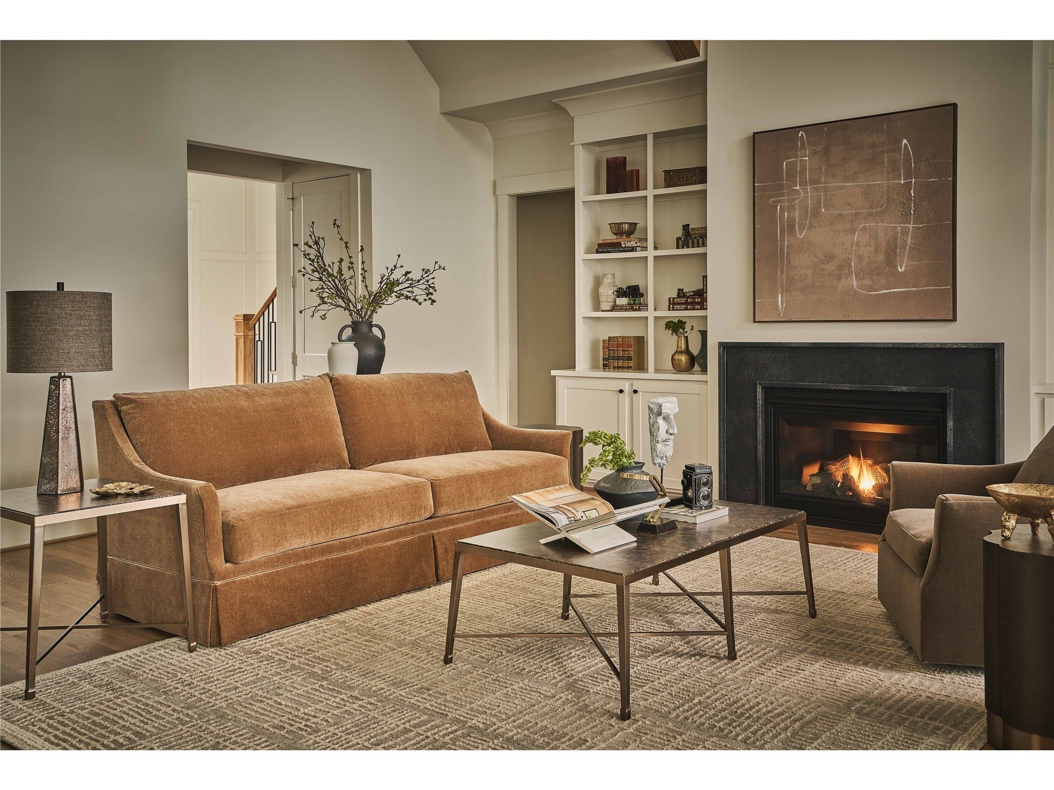 Henri - Skirted Apartment Sofa, Special Order - Beige