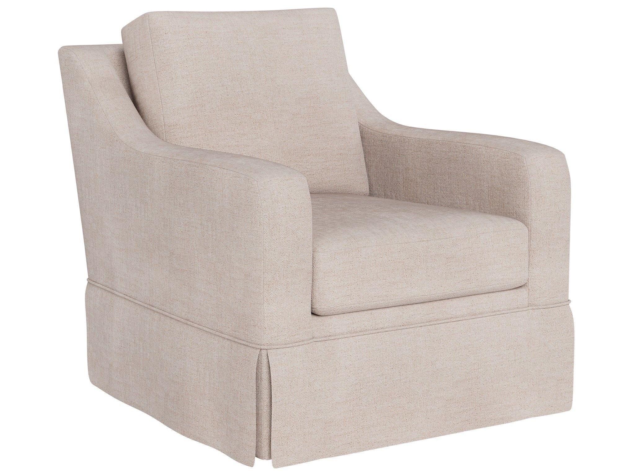 Filmore - Skirted Swivel Chair, Special Order - Beige