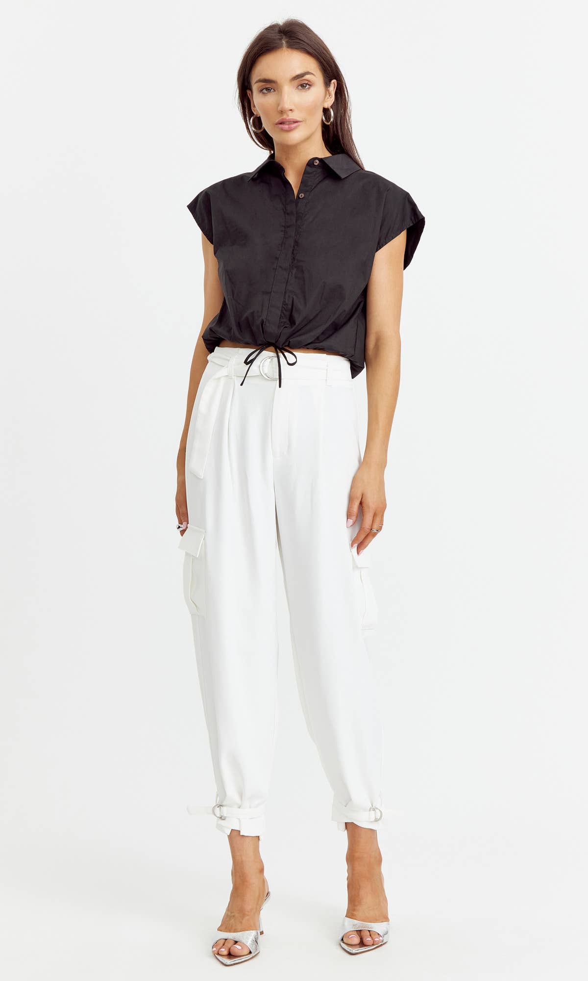 Noris Poplin Top: Large / Black