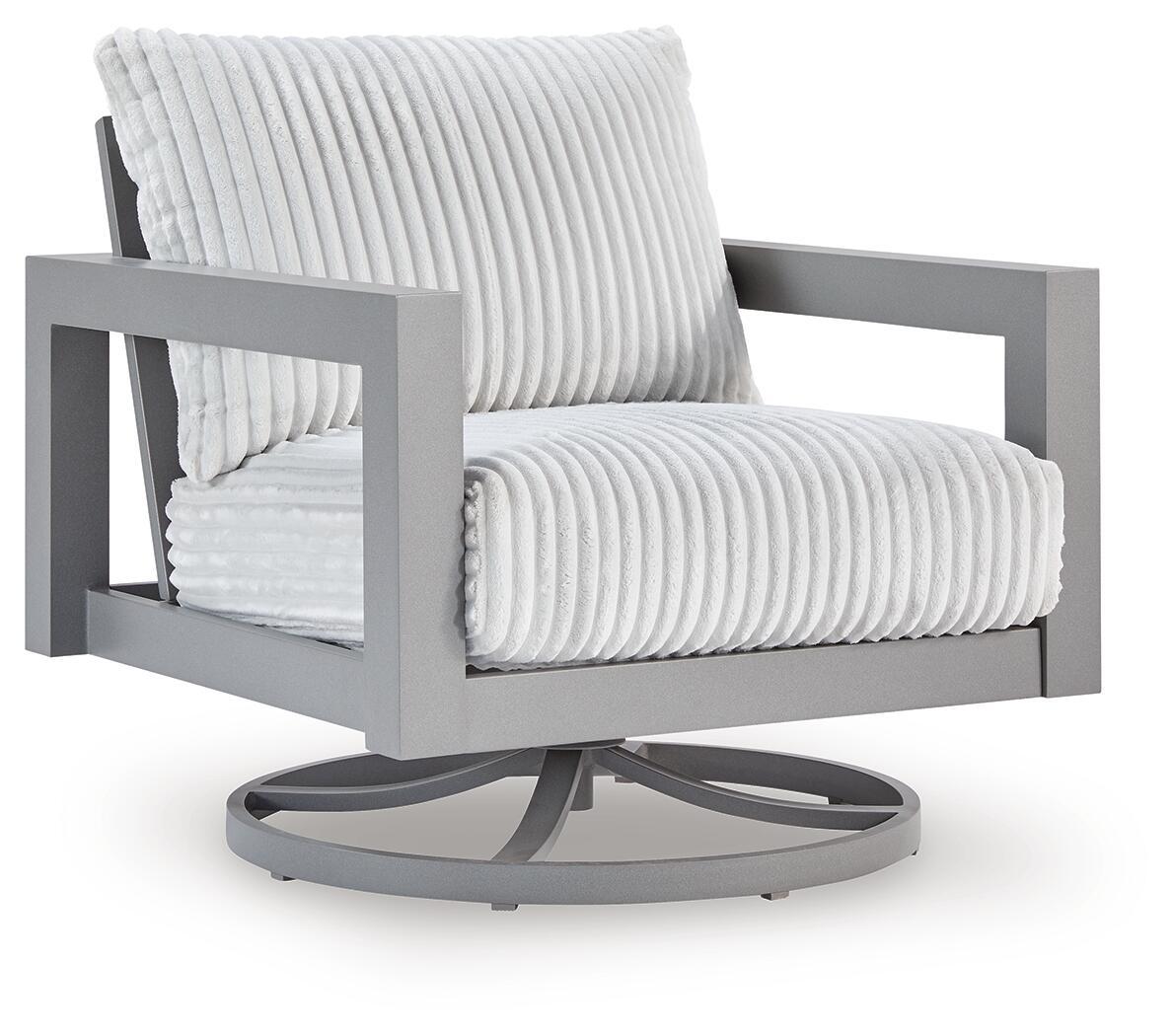 Hurley Park - 4 Pc. - Outdoor Sofa, 2 Lounge Chairs And Coffee Table - Gray
