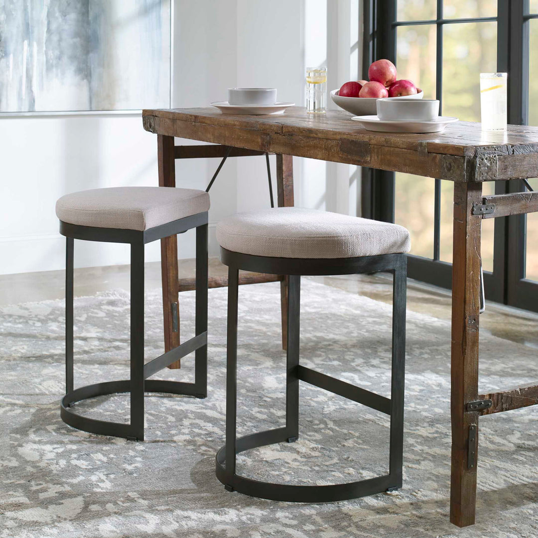 Ivanna - Iron Counter Stool - Black