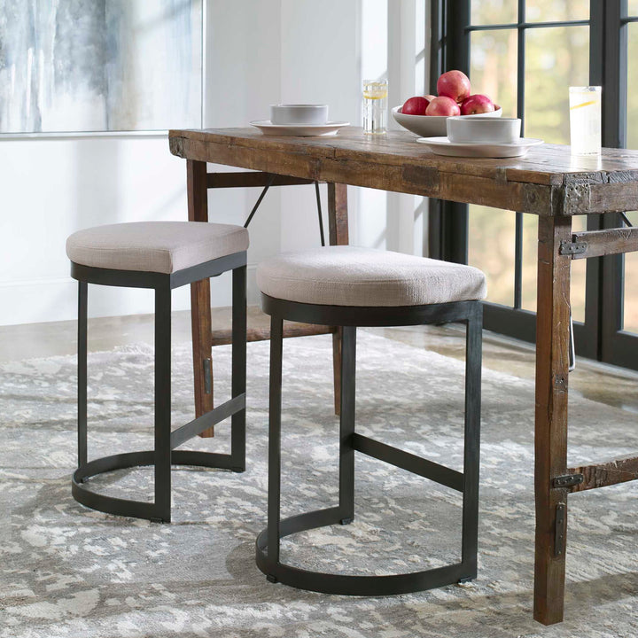 Ivanna - Iron Counter Stool - Black
