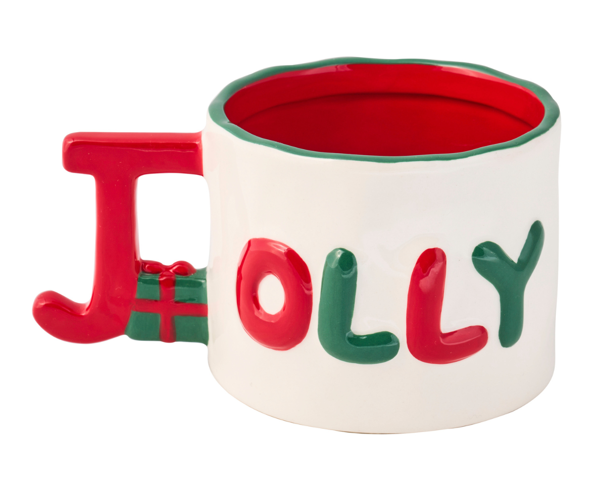 Ceramic Message Mug Jolly, 14oz