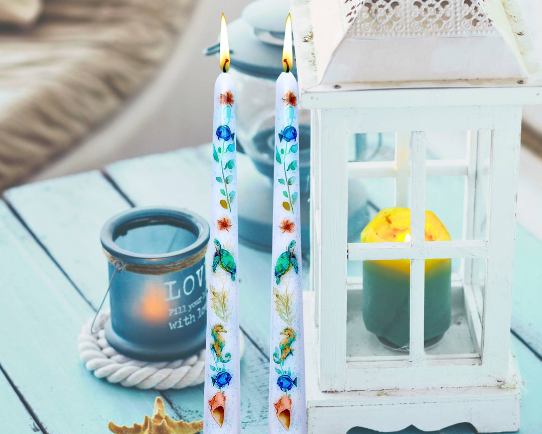 Coastal Candle Decor, Beach House Candle, Nautical Decor