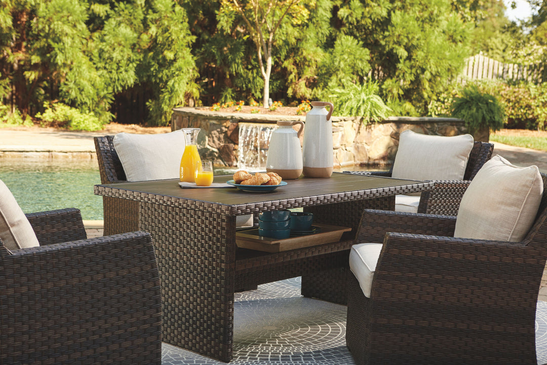 Easy Isle - Dark Brown / Beige - RECT Multi-Use Table