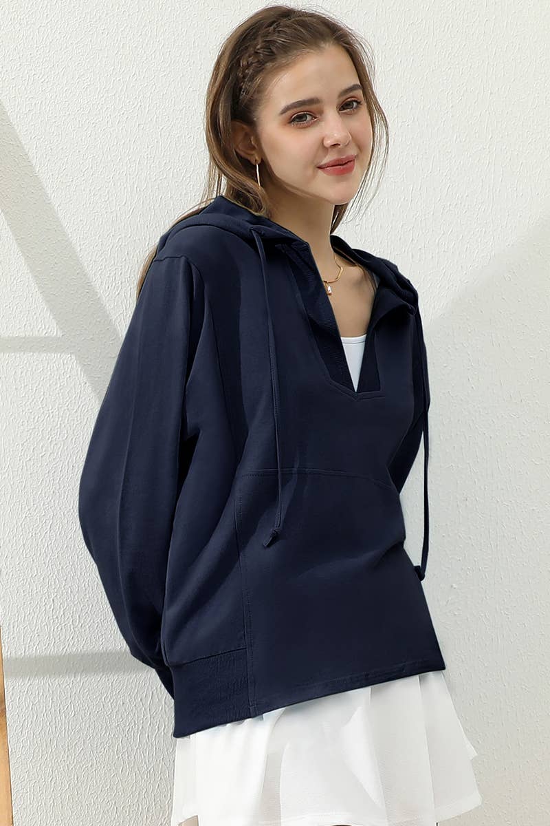 CWTTL1451_Basic Lightweight Pullover Hoodie Sweatshirt: AQUA / (S) 1