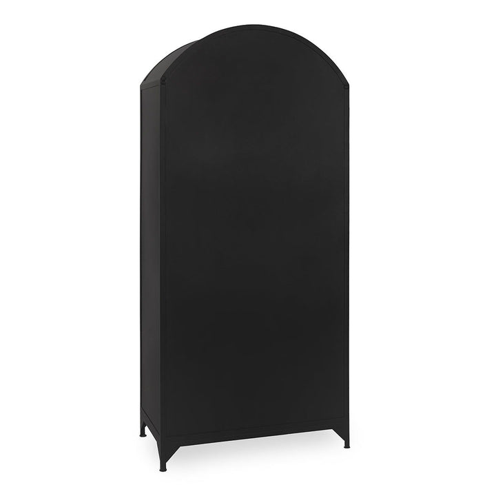 Lillo - Metal/Glass Single Door Cabinet - Black