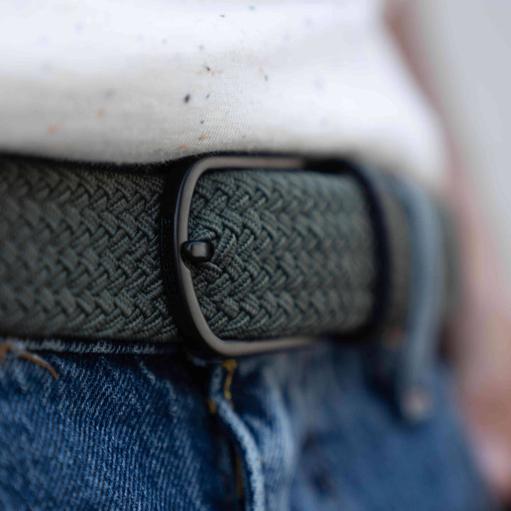 Dark forest elastic braided belt: Size 2