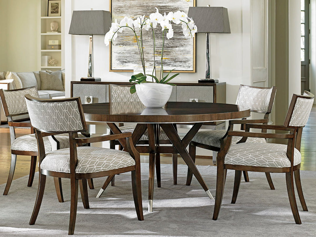 Macarthur Park - Whittier Arm Chair - Dark Brown / Pearl Silver