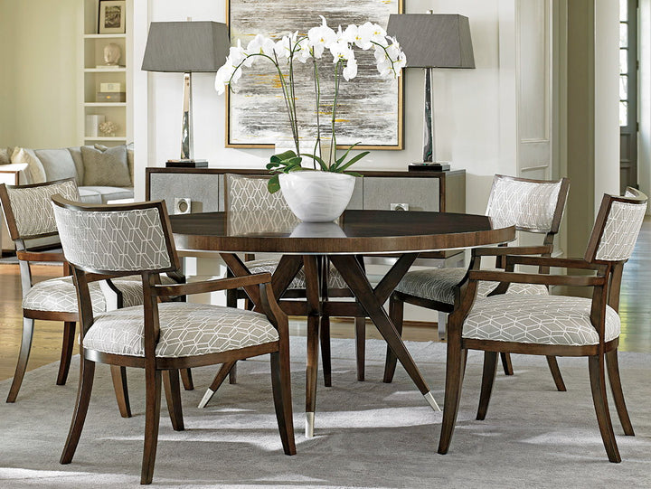 Macarthur Park - Whittier Arm Chair - Dark Brown / Pearl Silver
