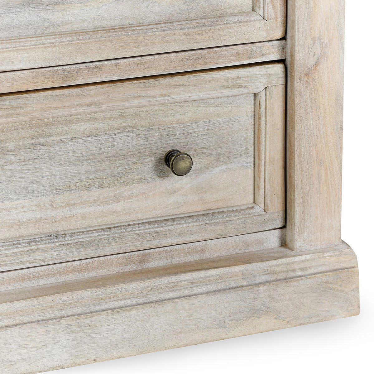 Adelaide - 3 Drawer Nightstand - Natural Cream Wash