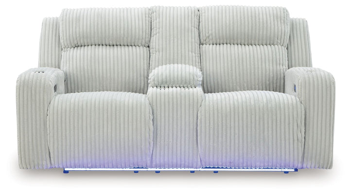 Forest Lake - Power Reclining Loveseat With Console / Adj Headrest
