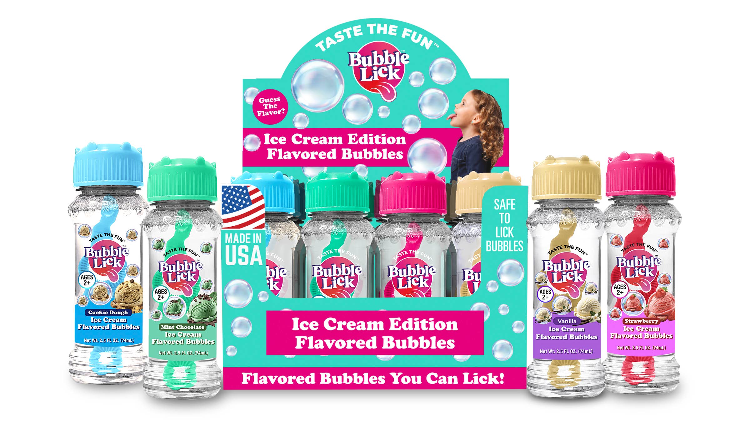 BubbleLick Ice Cream Edition - Flavored Bubbles