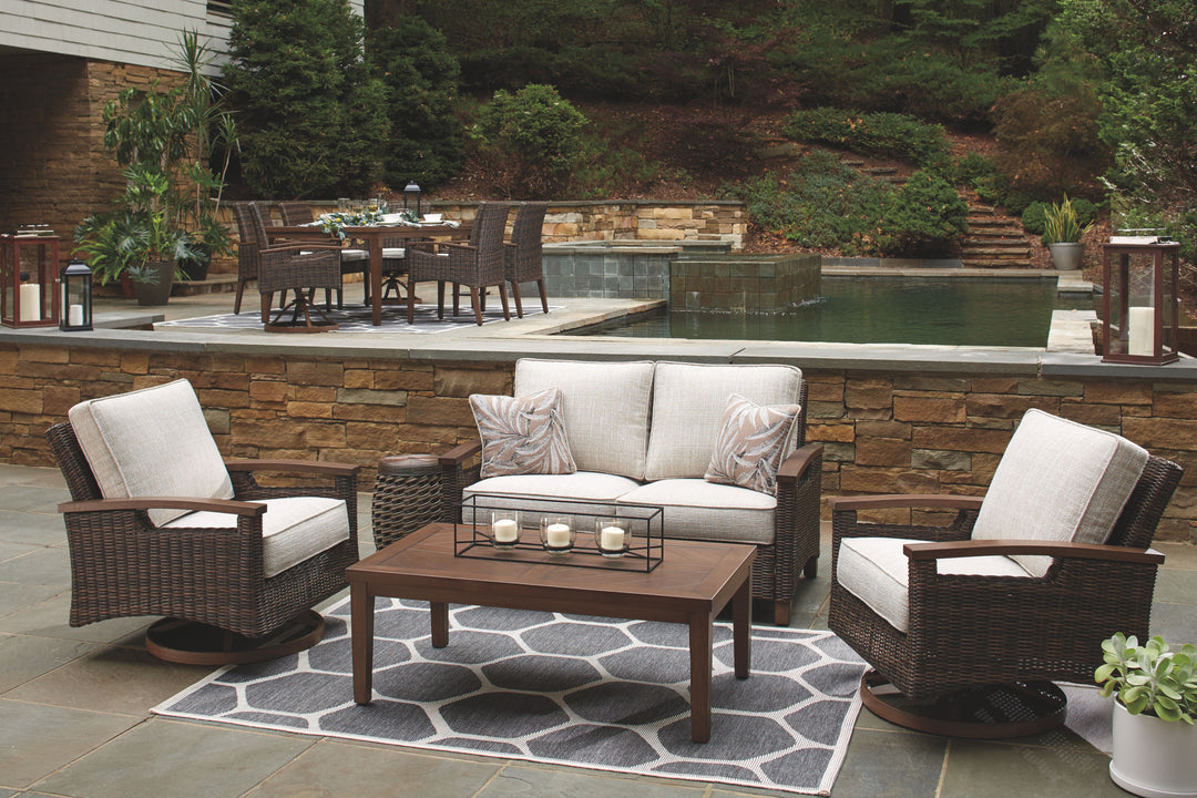 Paradise Trail - Medium Brown - Loveseat w/Cushion
