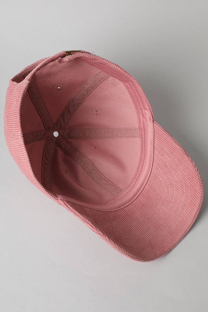 Corduroy Adjustable Cotton Baseball Cap Dad Hat