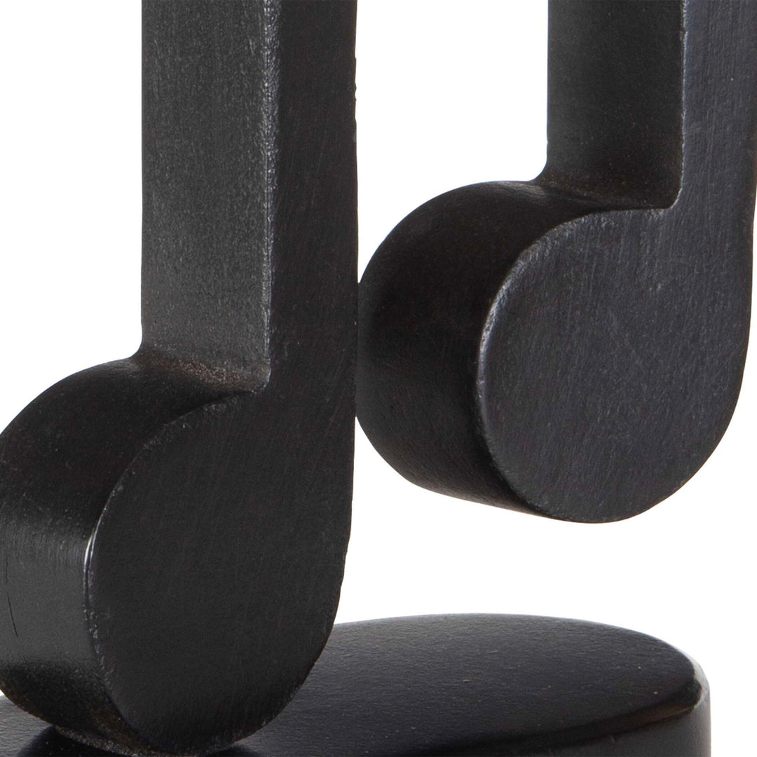 Music Notes - Metal Figurines (Set of 3) - Black