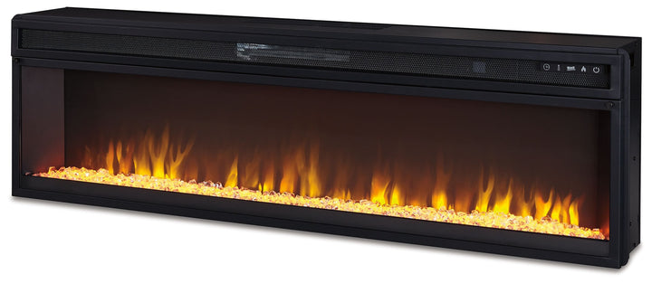 Entertainment Accessories - Black - Wide Fireplace Insert