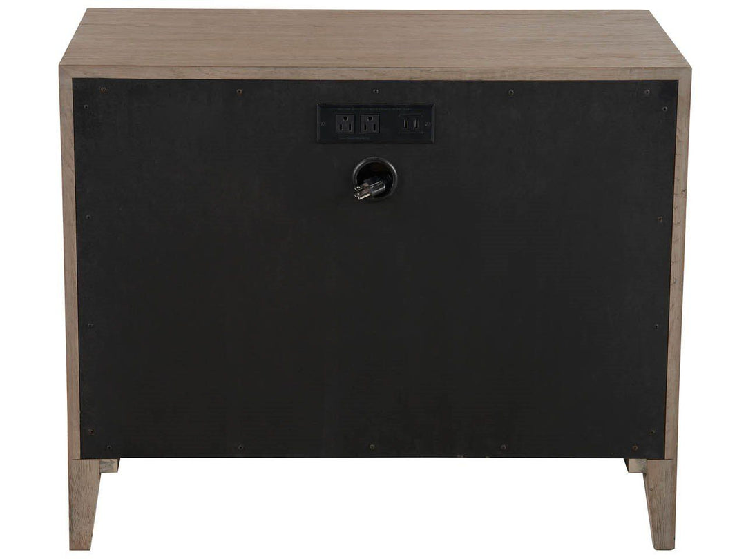 New Modern - Cove Drawer Nightstand - Dark Brown