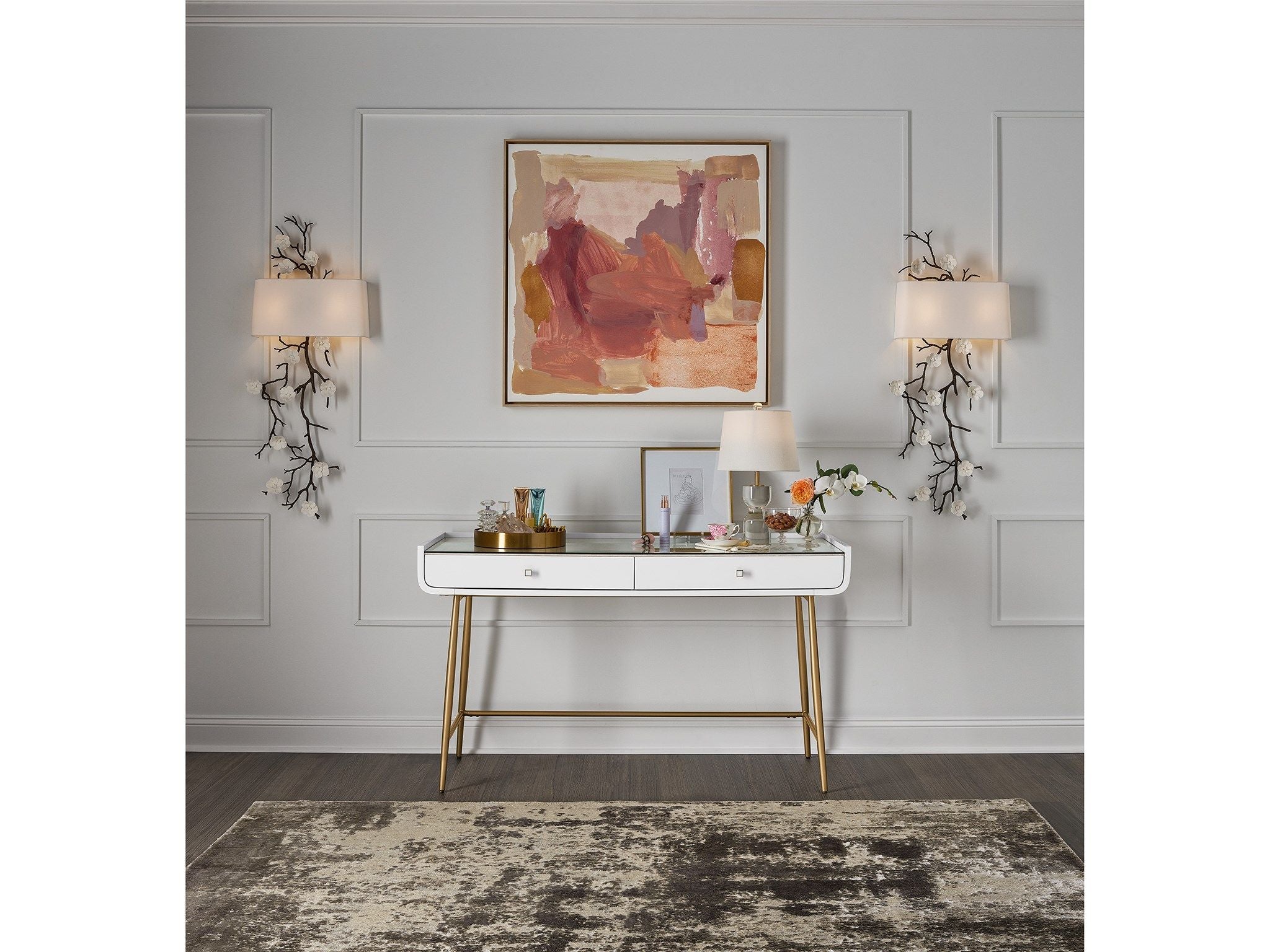 Love. Joy. Bliss.-Miranda Kerr Home - Allure Vanity Desk - White