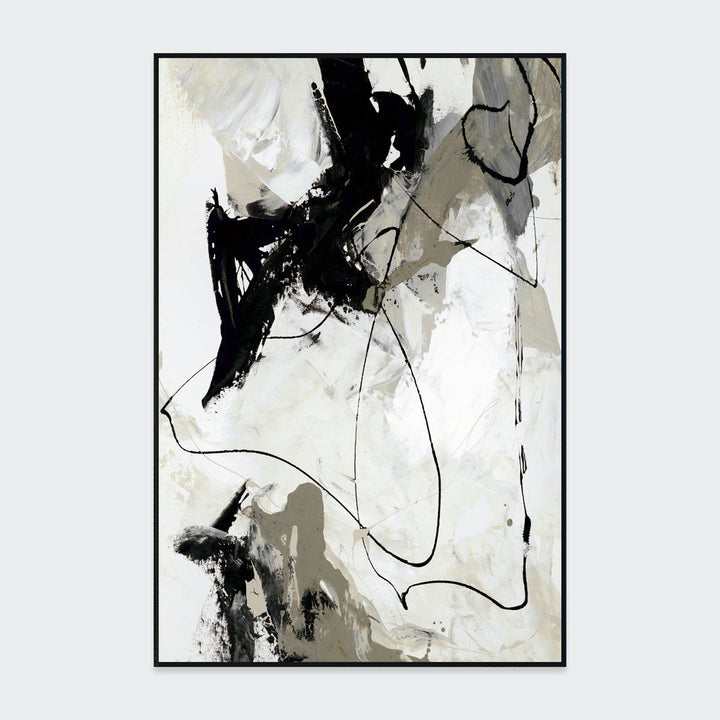 Chaos II - Painting Art By Buddy Whitlock - Black & White